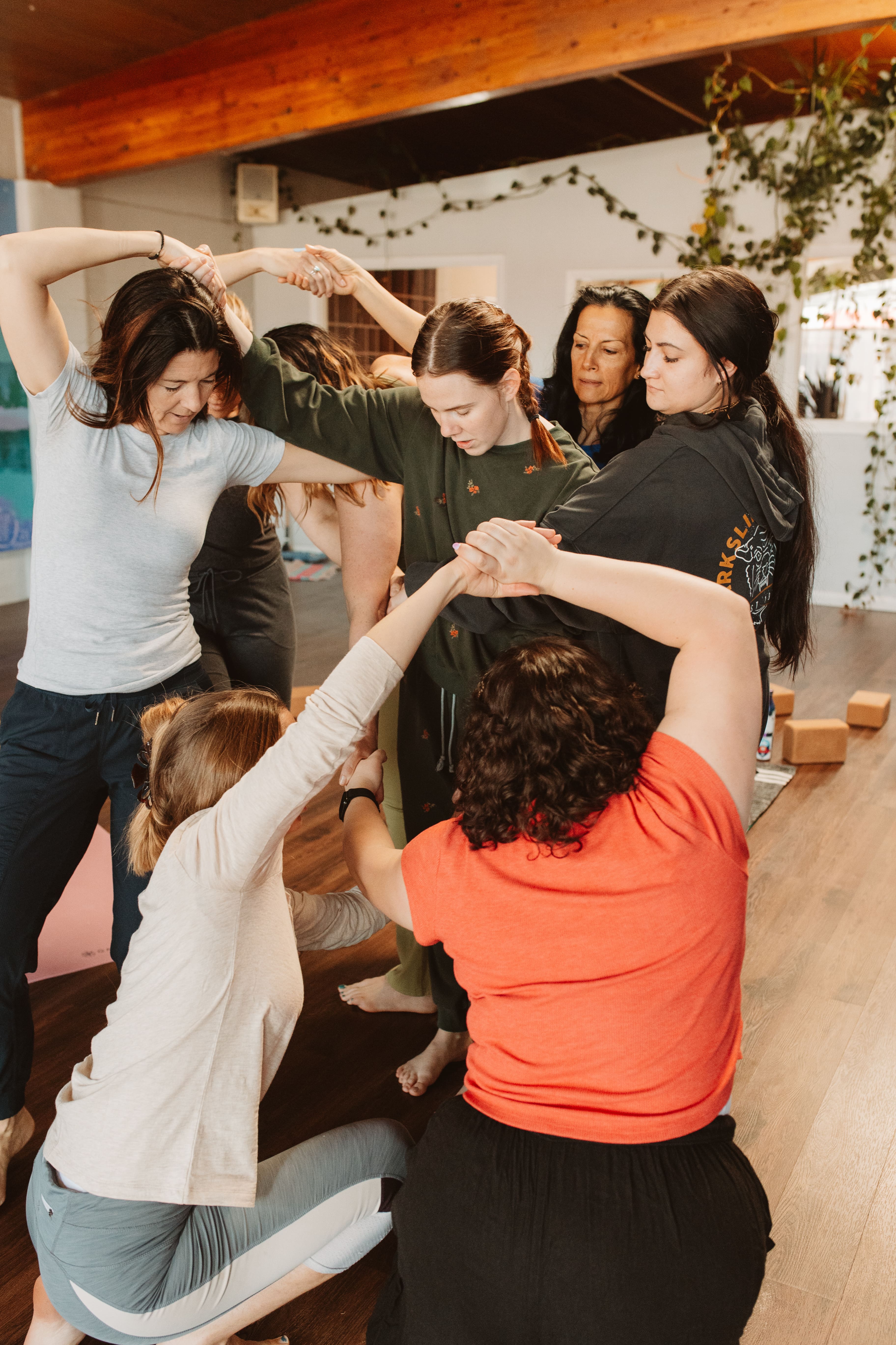 Practicing teamwork and collaboration in the human knot experiment